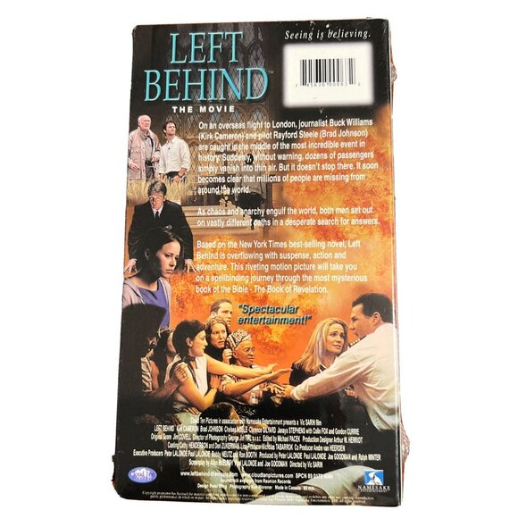 Left Behind The Movie (VHS 2000) Kirk Cameron, Brad Johnson, Book of Revelation - Picture 2 of 3